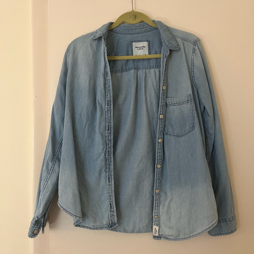 Abercrombie & Fitch Sky Blue Denim Shirt